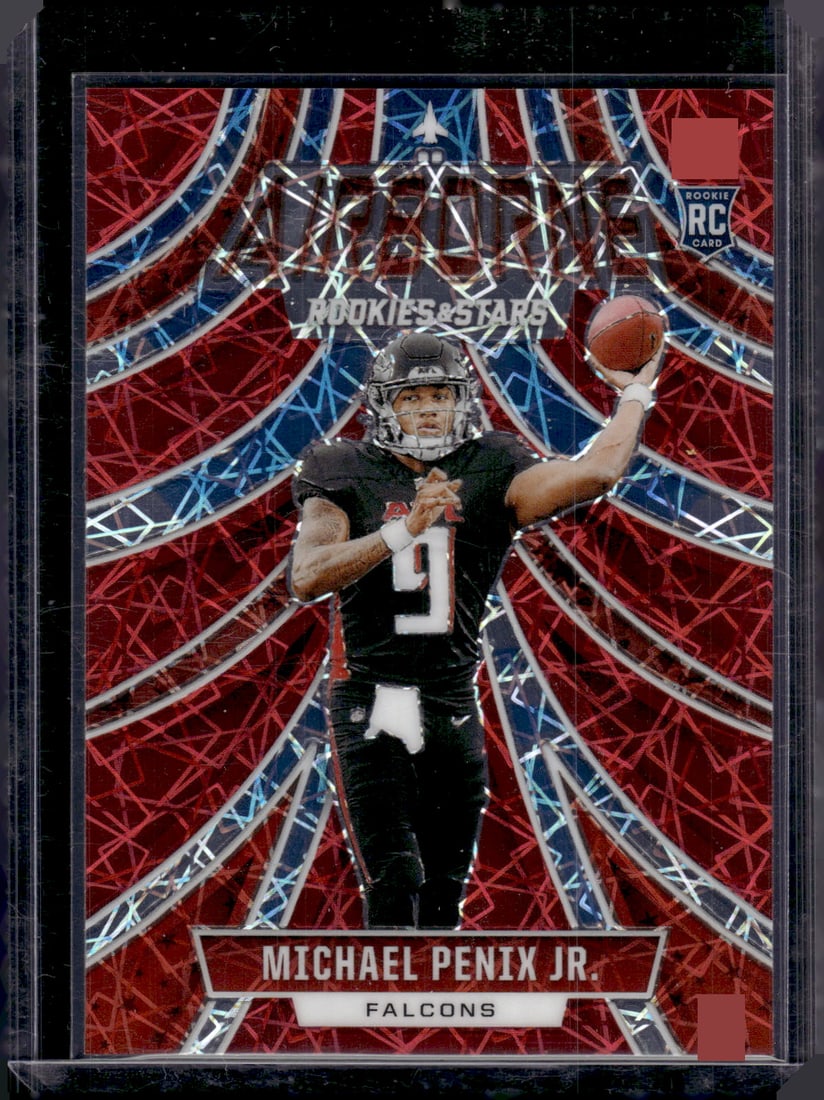 Michael Penix Jr. Rookie Card Airborne Longevity 2024 Rookies & Stars #A-MPJ Falcons: Panini Select, Prizm, Mosaic, Contenders, Zenith, Phoenix, Illusions, Absolute, Rookie NFL Sports Trading Cards, SP, SSP, Cards, Football Cards for Sale Near Me, Superbowl & Hall of Fame Player Cards,
