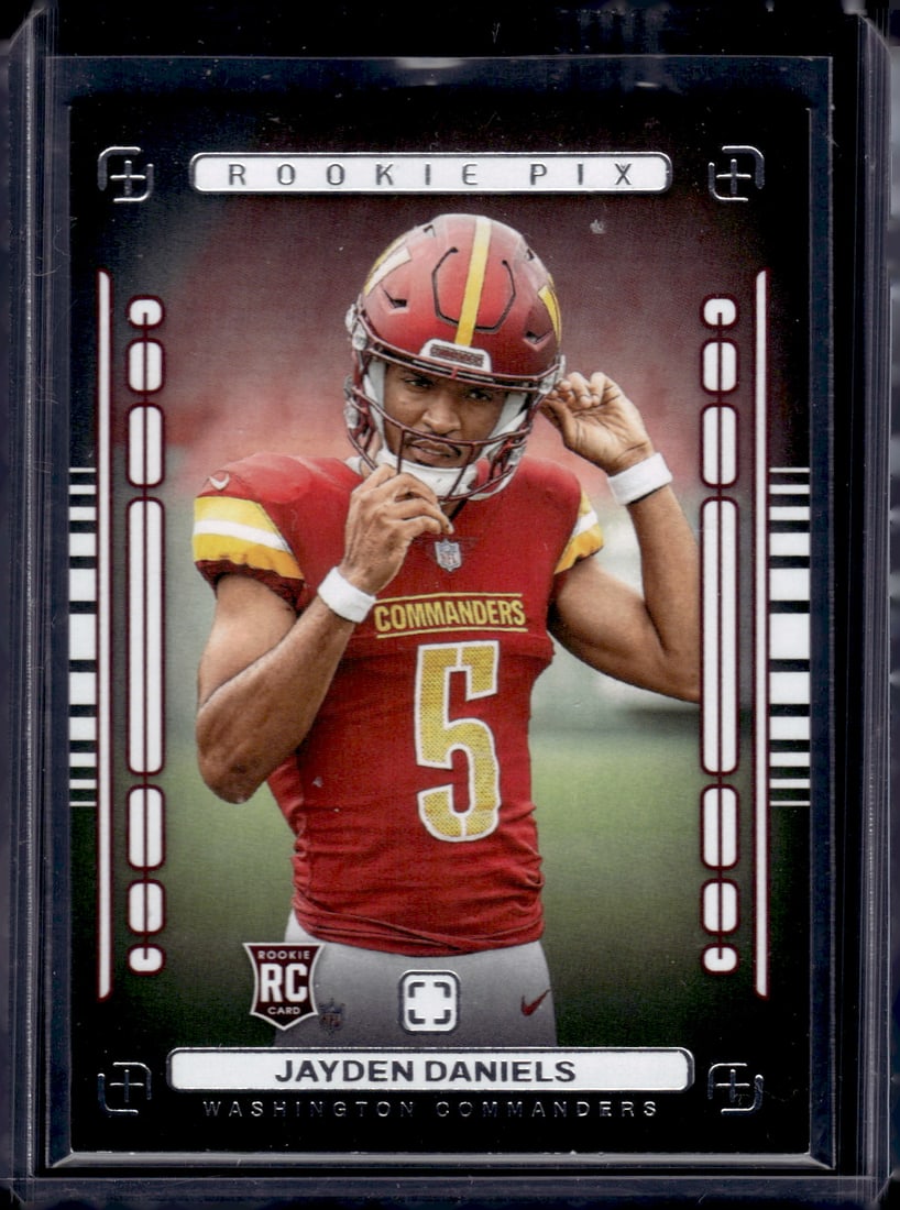 Jayden Daniels Rookie Pix 2024 Panini Photogenic #14 Washington Commanders: Panini Select, Prizm, Mosaic, Contenders, Zenith, Phoenix, Illusions, Absolute, Rookie NFL Sports Trading Cards, SP, SSP, Cards, Football Cards for Sale Near Me, Superbowl & Hall of Fame Player Cards,
