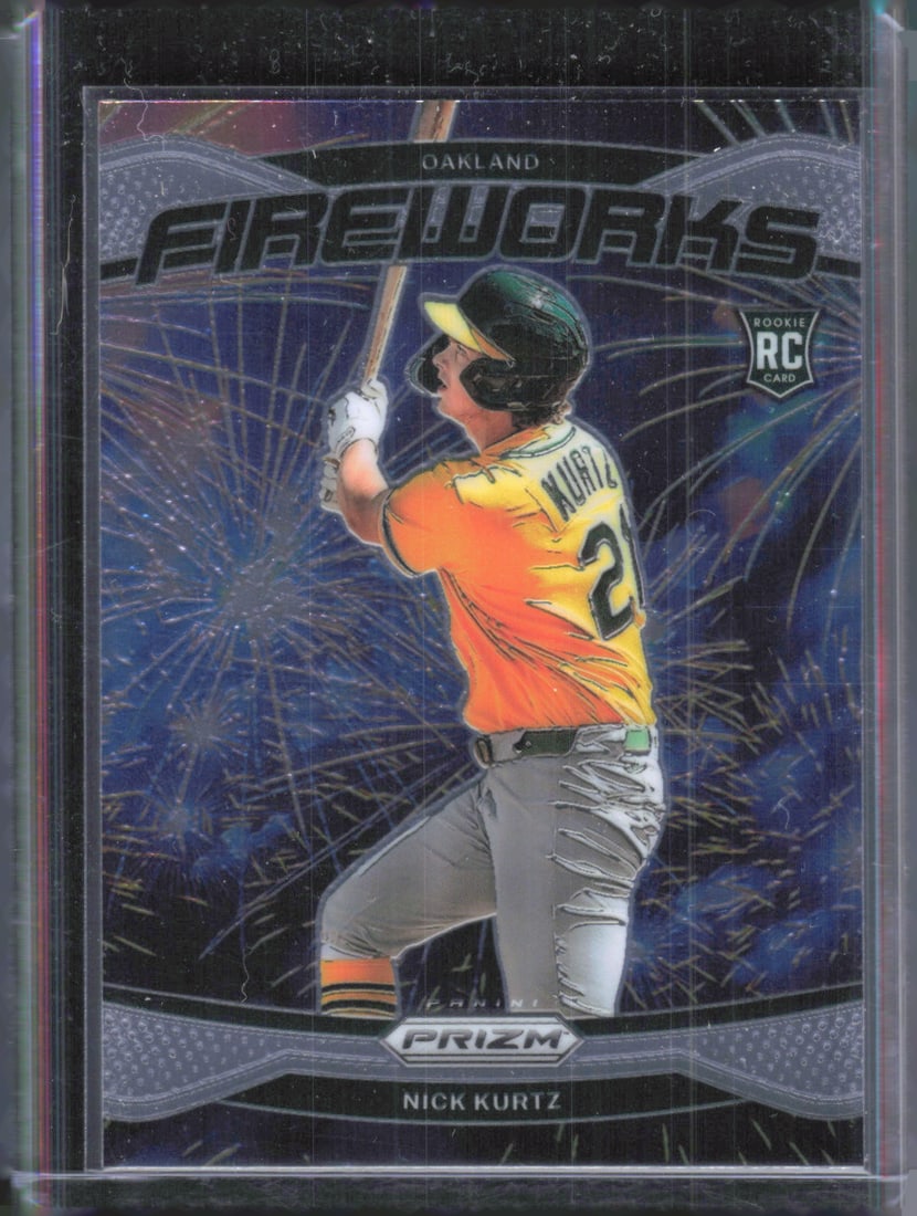 Nick Kurtz Rookie Card 2025 Panini Prizm Fireworks #23 Baseball Sports Card Oakland A's (1 of 2)