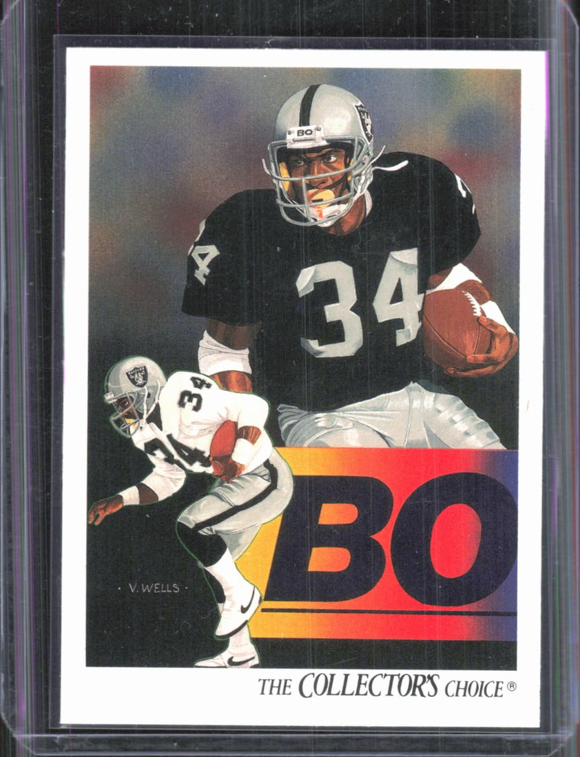 Bo Jackson 1991 Upper Deck The Collector's Choice #93, Football Card, Raiders, Royals, Auburn (1 of 2)