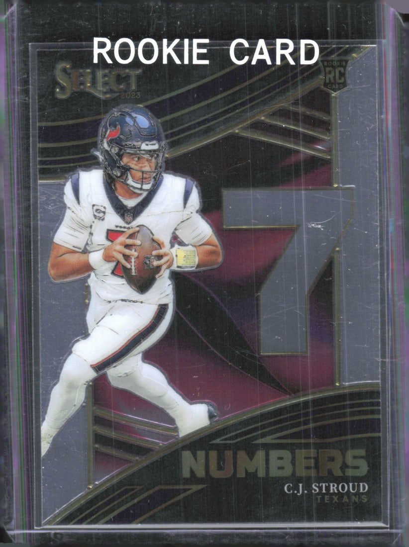 C.J. Stroud Rookie Card 2023-24 Panini Select Numbers #NMB-CST, Rookie of the Year, Football Card (1 of 2)