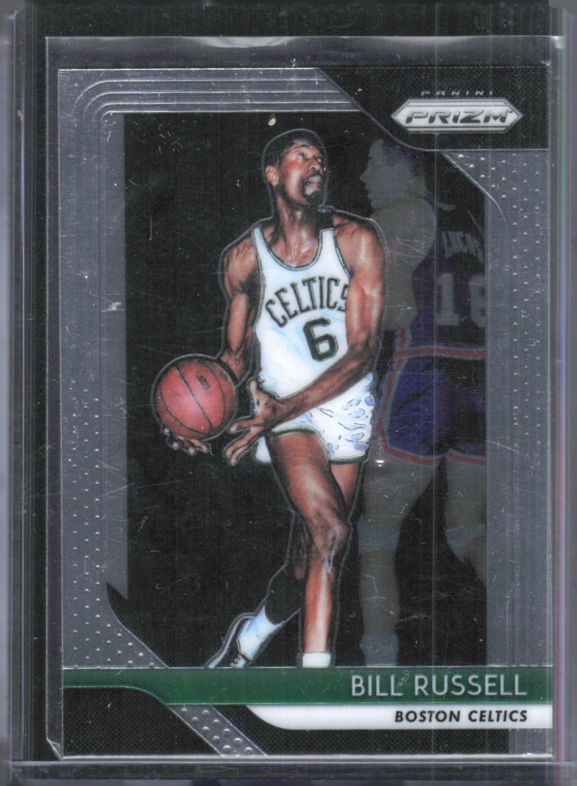 Bill Russell 2018-19 Panini Prizm #25 Basketball Card, Boston Celtics (1 of 2)