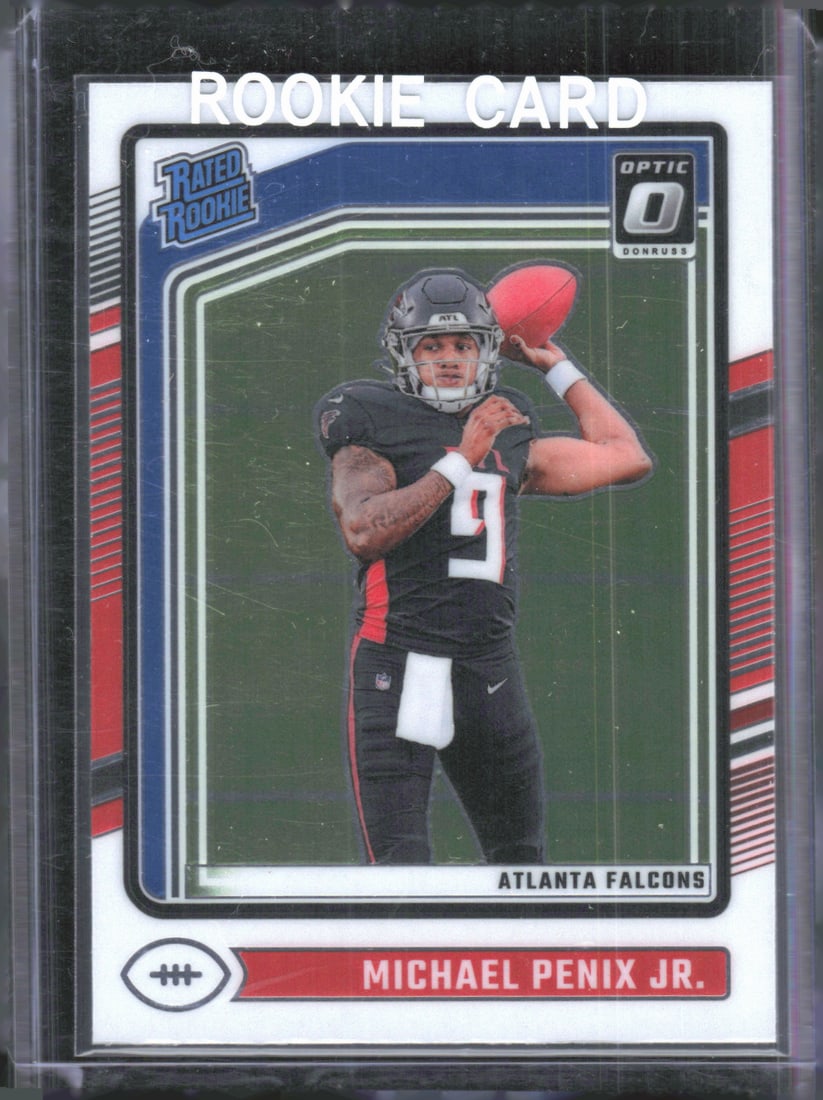 Michael Penix, Jr Rated Rookie Card 2024 Donruss Optic #279 Football Card, Atlanta Falcons (1 of 2)