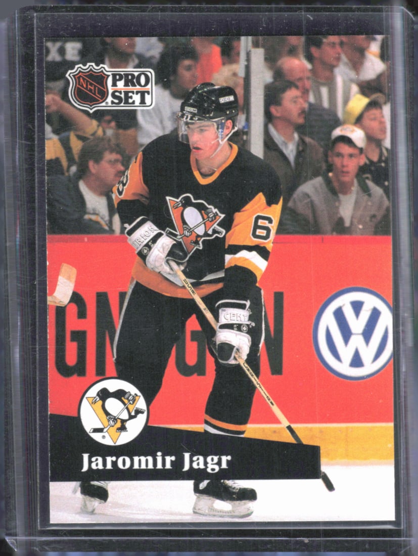 Jaromir Jagr Rookie Card 1990-91 Pro Set Hockey Card #183, Pittsburgh Penguins: Pro Set Vintage NHL Hockey Trading & Sports Cards, Old Sports Cards for Sale Near Me, Stanley Cup & Hall of Fame Players, Valuable Auction Memorabilia Lots for Sale On Line