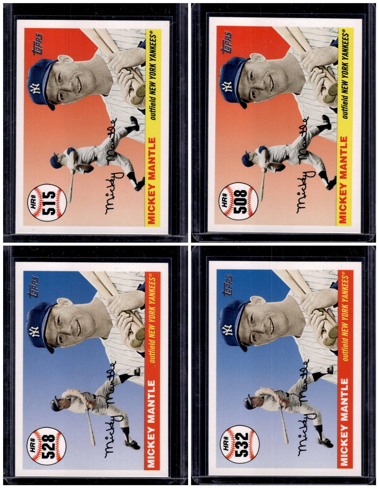 Lot of 4 2008 Topps Mickey Mantle Home Run History Cards. All Different (1 of 1)