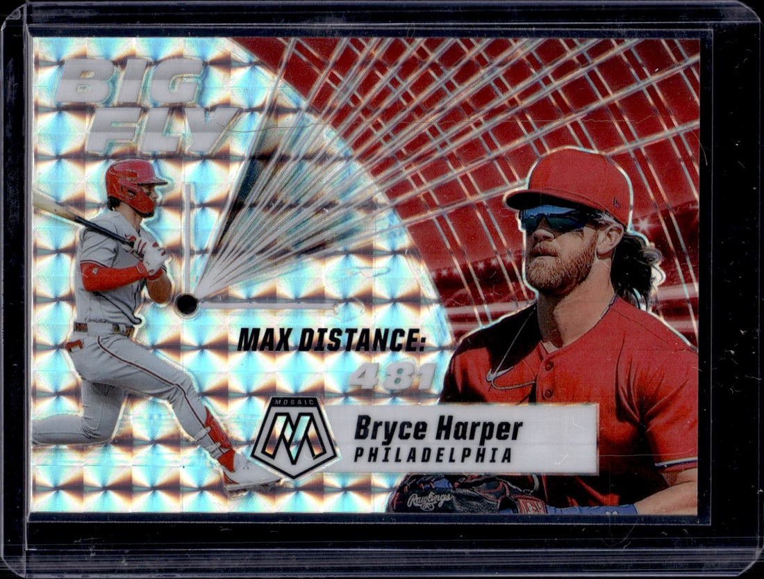 Bryce Harper Big Fly Silver Mosaic Prizm 2021 Panini Mosaic #BF4 Phillies (1 of 2)