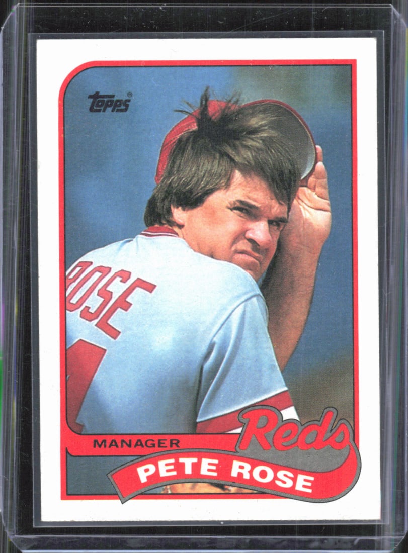 Pete Rose 1989 Topps #505 Baseball Card, Cincinnatti Reds, Philadelphia Phillies (1 of 2)