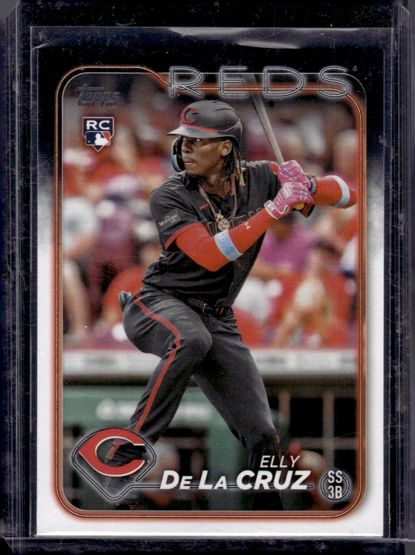 Elly De La Cruz Rookie Card 2024 Topps #141 Cincinnait Reds Baseball Card: Topps Baseball MLB Trading & Sports Cards, Sports Cards for Sale Near Me, World Series & Hall of Fame Players Memorabilia, Refractors, X-Fractors, Numbered, SP, SSP, Valuable Auction Memorabilia Lots 