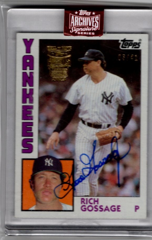 Rich Goose Gossage Auto /41 2023 Topps Archives Signature Series #670 Yankees Baseball Card (1 of 2)