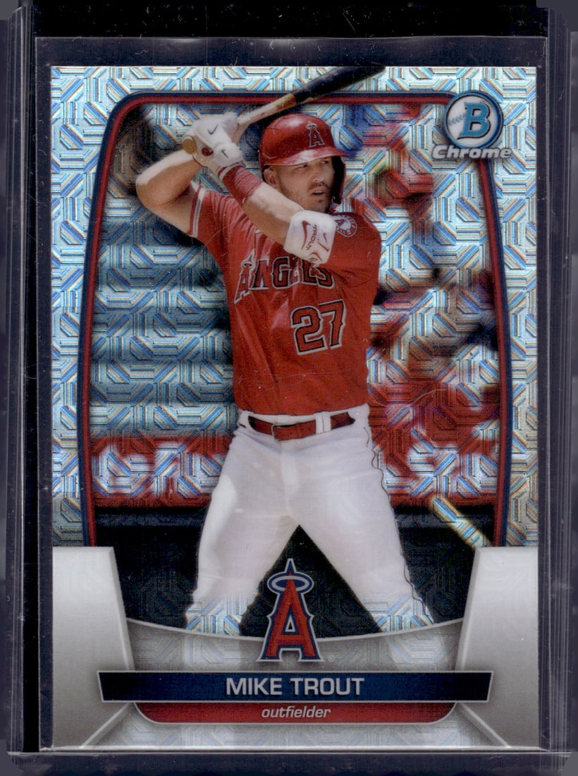 Mike Trout Mojo Refractor 2023 Bowman Chrome #89 Los Angeles Angels (1 of 2)