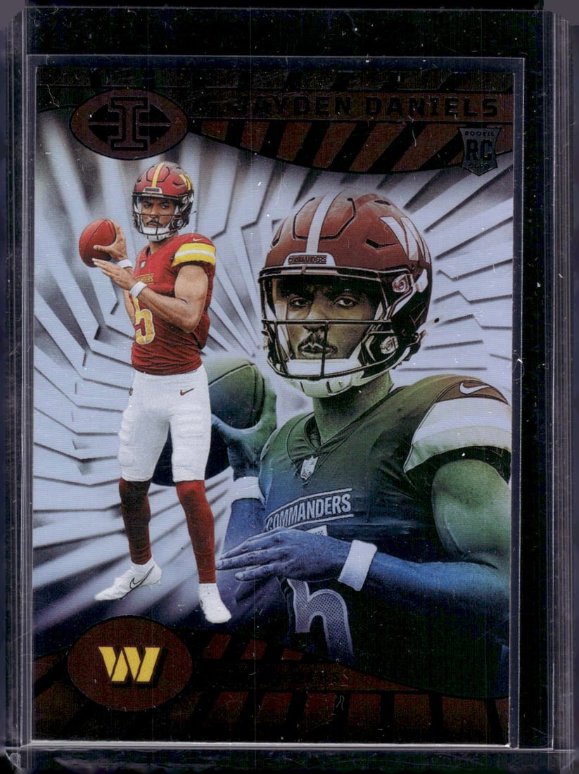 Jayden Daniels Rookie Card 2024 Panini Illusions #93 Washington Commanders: Panini Select, Prizm, Mosaic, Contenders, Zenith, Phoenix, Illusions, Absolute, Rookie NFL Sports Trading Cards, SP, SSP, Cards, Football Cards for Sale Near Me, Superbowl & Hall of Fame Player Cards,