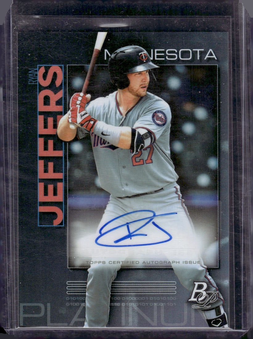 Ryan Jeffers Prospect Auto 2020 Bowman Platinum #TOP-56 Minnesota Twins (1 of 2)