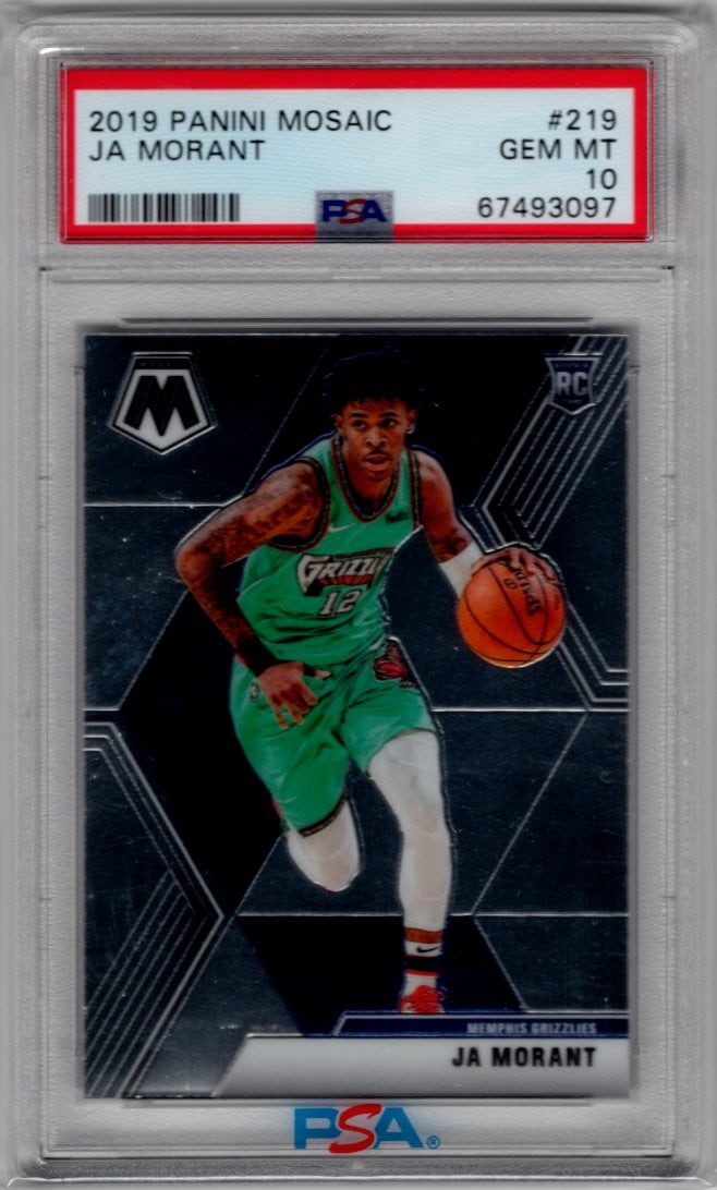 Ja Morant Rookie Card 2019-20 Panini Mosaic #219 PSA 10 Memphis Grizzlies (1 of 2)