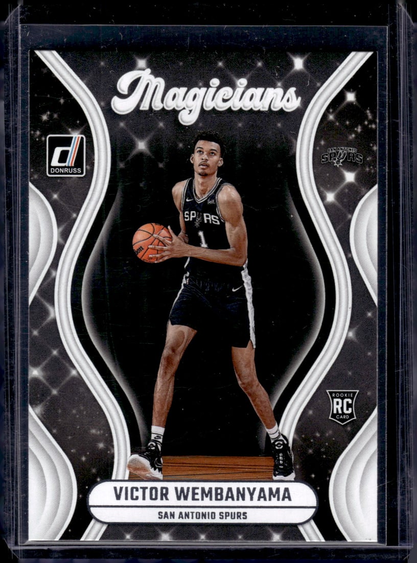 Victor Wembanayam Rookie Card Magicians 2023-24 Panini Donruss #1 San Antonio Spurs: Donruss Basketball NBA Sports & Trading Cards, SP, SSP, NBA Championship & Hall of Fame Player Cards, Valuable Auction Memorabilia Lots Sold On Line, Sports Cards for Sale Near Me