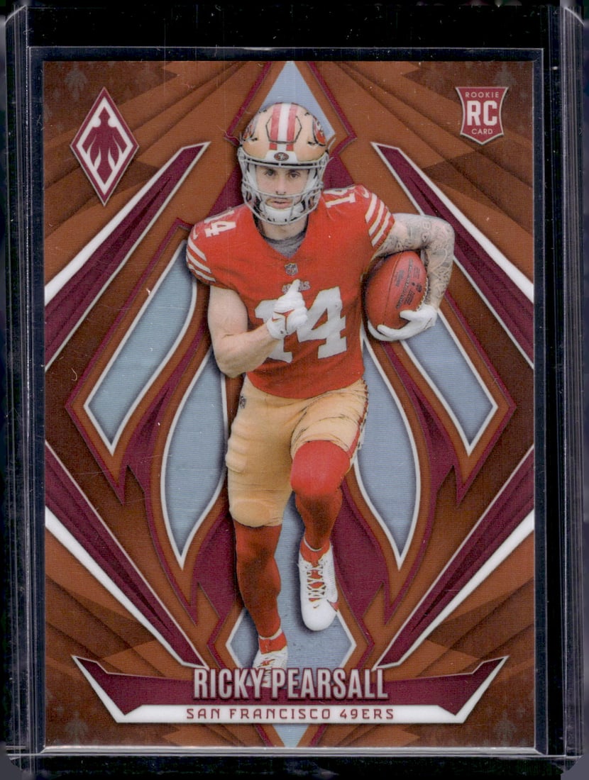 Ricky Pearsall Rookie Card Orange 2024 Panini Phoenix #234 49ers Football Card: Panini Select, Prizm, Mosaic, Contenders, Zenith, Phoenix, Illusions, Absolute, Rookie NFL Sports Trading Cards, SP, SSP, Cards, Football Cards for Sale Near Me, Superbowl & Hall of Fame Player Cards,