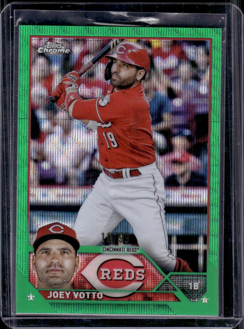 Joey Votto Green Wave Refractor /99 2023 Topps Chrome #190 Cincinnati Reds (1 of 2)