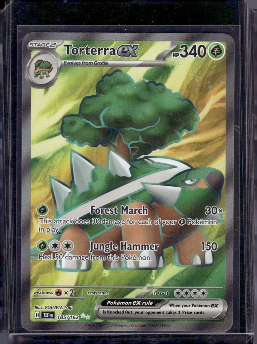 2024 Pokemon Temporal Forces Toreterra Ex Full Art Ultra Rare #185: Pokemon Trading Card Game Cards, Charizard, Pikachu, Mewto, EX, Referse Holo, Holo Rare Cards, Secret Rare Cards, Full Art Cards, Evee, 3 Stars Ultra Rare Cards, Double Rare, Illustration Rare, Specia