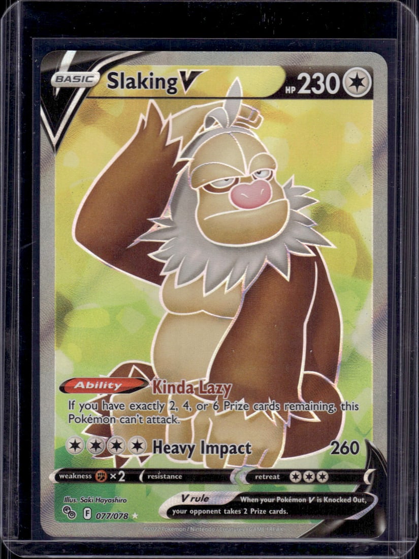 2022 Pokemon Sword & Shield Pokemon Go Slaking V Full Art Ultra Rare #77 (1 of 2)
