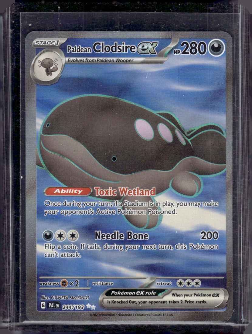 2023 Pokemon Paldea Evolved Paldean Clodsire Ex Full Art Ultra Rare #244: Pokemon Trading Card Game Cards, Charizard, Pikachu, Mewto, EX, Referse Holo, Holo Rare Cards, Secret Rare Cards, Full Art Cards, Evee, 3 Stars Ultra Rare Cards, Double Rare, Illustration Rare, Specia