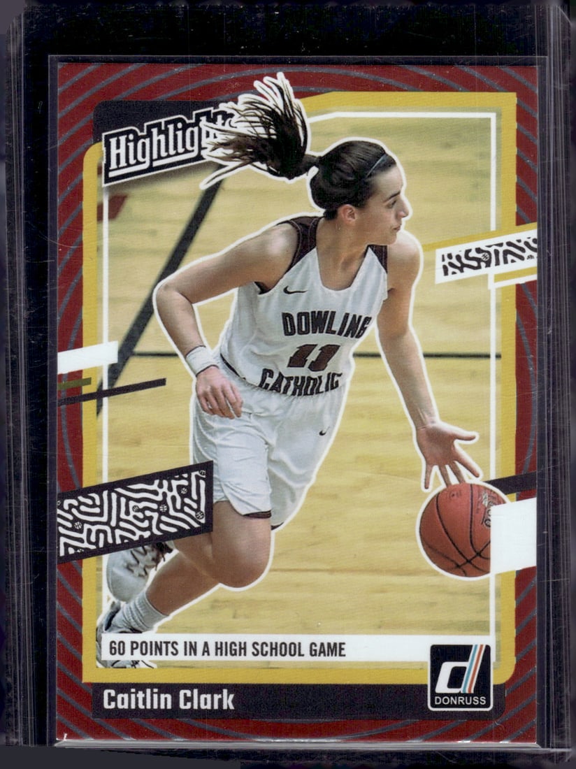 Caitlin Clark Highlights Red Foil 2024 Panini Caitlin Clark Collection #H3 Indiana Fever (1 of 2)