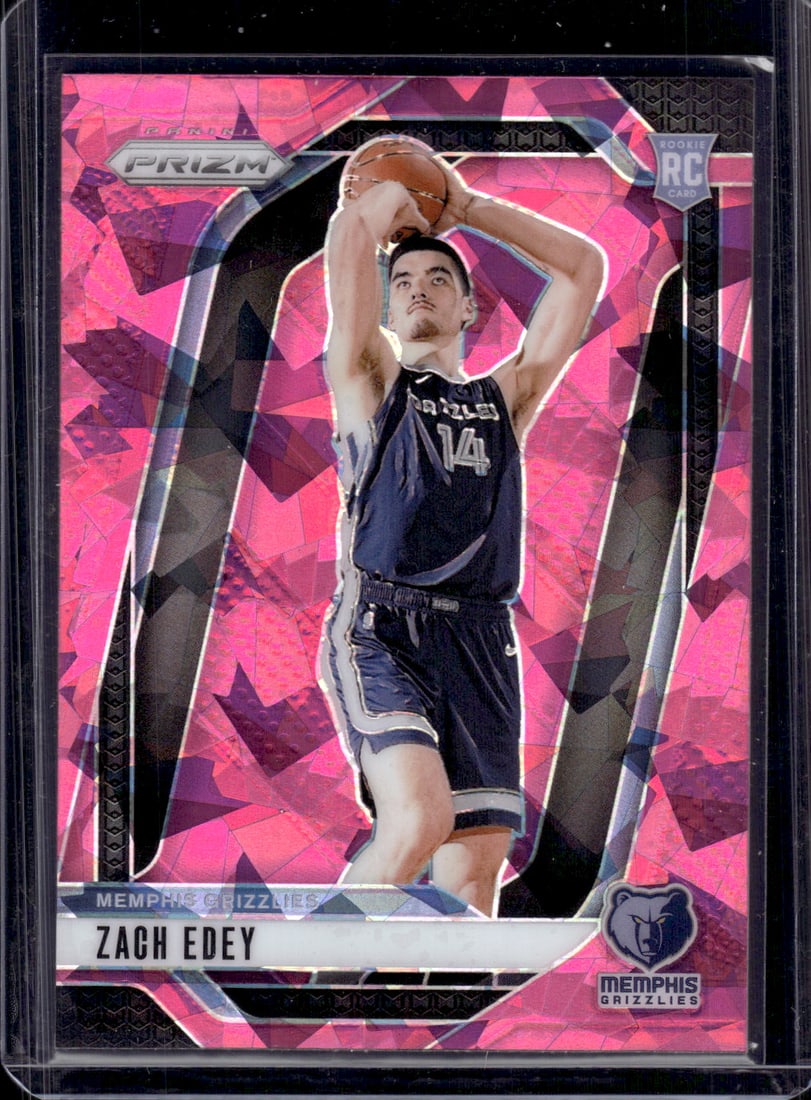 Zach Edey Rookie Card Pink Ice 2024-25 Panini Prizm #249 Memphis Grizzlies (1 of 2)