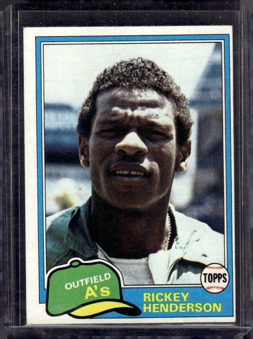 Rickey Henderson 1981 Topps #261 Oakland A's Baseball Card: Topps Baseball MLB Trading & Sports Cards, Sports Cards for Sale Near Me, World Series & Hall of Fame Players Memorabilia, Refractors, X-Fractors, Numbered, SP, SSP, Valuable Auction Memorabilia Lots