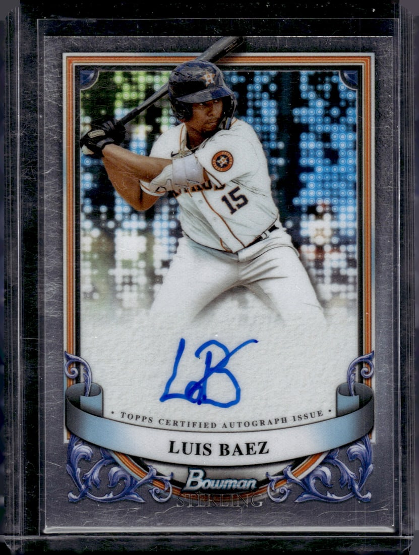 Luis Baez Prospects Auto 2024 Bowman Sterling #PA-LB Houston Astros (1 of 2)