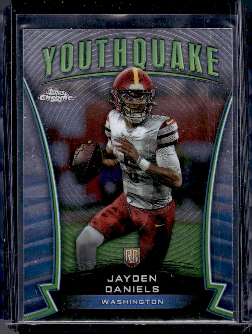 Jayden Daniels Rookie Card Youthquake 2024 Topps Chrome #Y-3 Wasington Commanders: Topps Football NFL Trading Sports Cards, Sports Cards for Sale Near Me, Super Bowl & Hall of Fame Player Cards, Resurgence, Composite, SP, SSP, Valuable Auction Memorabilia Lots For Sale On Line