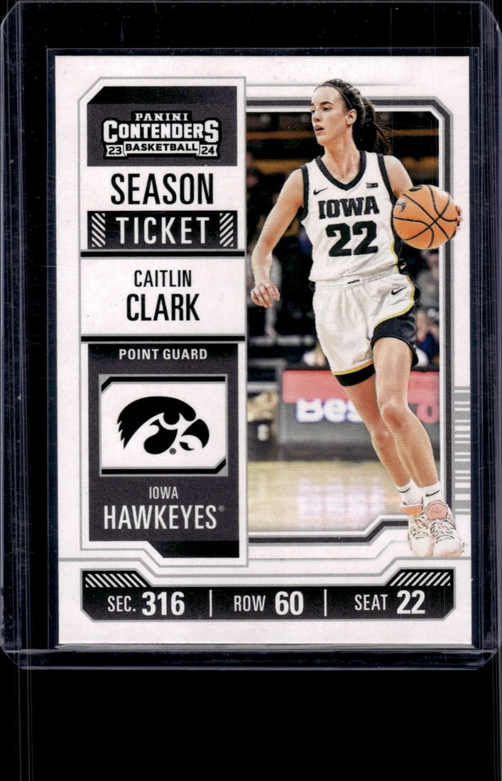 Caitlin Clark Season Ticket 2024 Panini Caitlin Clark Collection #CC3: Panini Select, Prizm, Mosaic, Contenders, Revolution, Phoenix, NBA Hoops, Rookie NFL Sports Trading Cards, Silver, SP, SSP, Wave Prizms, Numbered Cards, Basketball sports Cards for Sale Near Me, NBA C