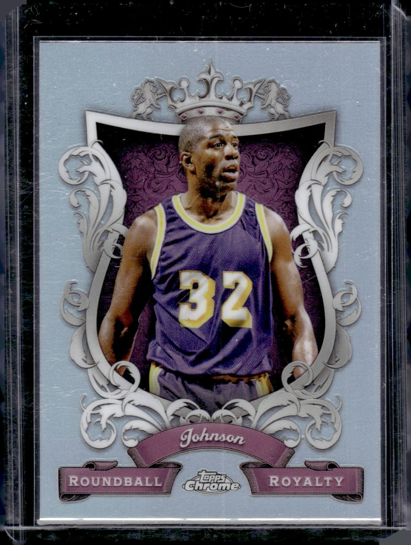 Magic Johnson Roundball Royalty 2023-24 Topps Chrome #RR-5 Los Angeles Lakers: Topps Basketball NBA Trading & Sports Cards, Sports Cards for Sale Near Me, Chrome, Refractor, SP, SSP, Valuable Auction Memorabilia Lots Sold On Line, NBA Championship & Hall of Fame Player Cards