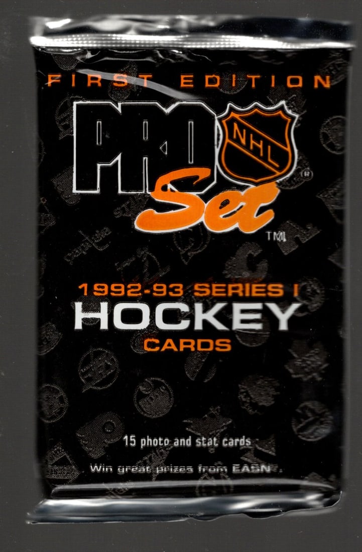 1992-93 Pro Set Series 1 Vintage Hockey Card Factory Sealed Retail Box Pack Sports Cards: Pro Set Vintage Hockey NHL Trading & Sports Cards, Brett Hull, Ray Bourque, Patrick Roy, Mario Lemieux, Wayne Gretzky, Sports Cards for Sale Near Me, Auction Lots for Sale on Line, Stanley Cup Winners