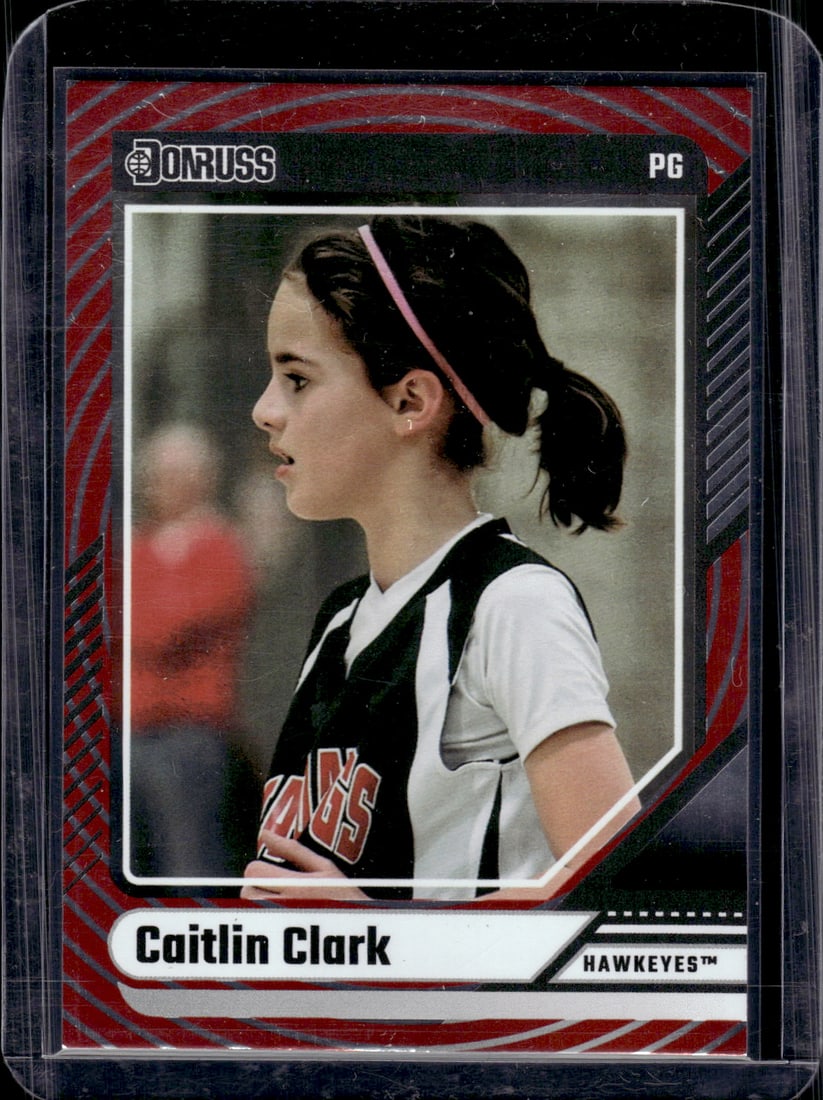 Caitlin Clark Red Foil 2024 Panini Caitlin Clark Collection #17 Iowa Hawkeyes, Fever (1 of 2)
