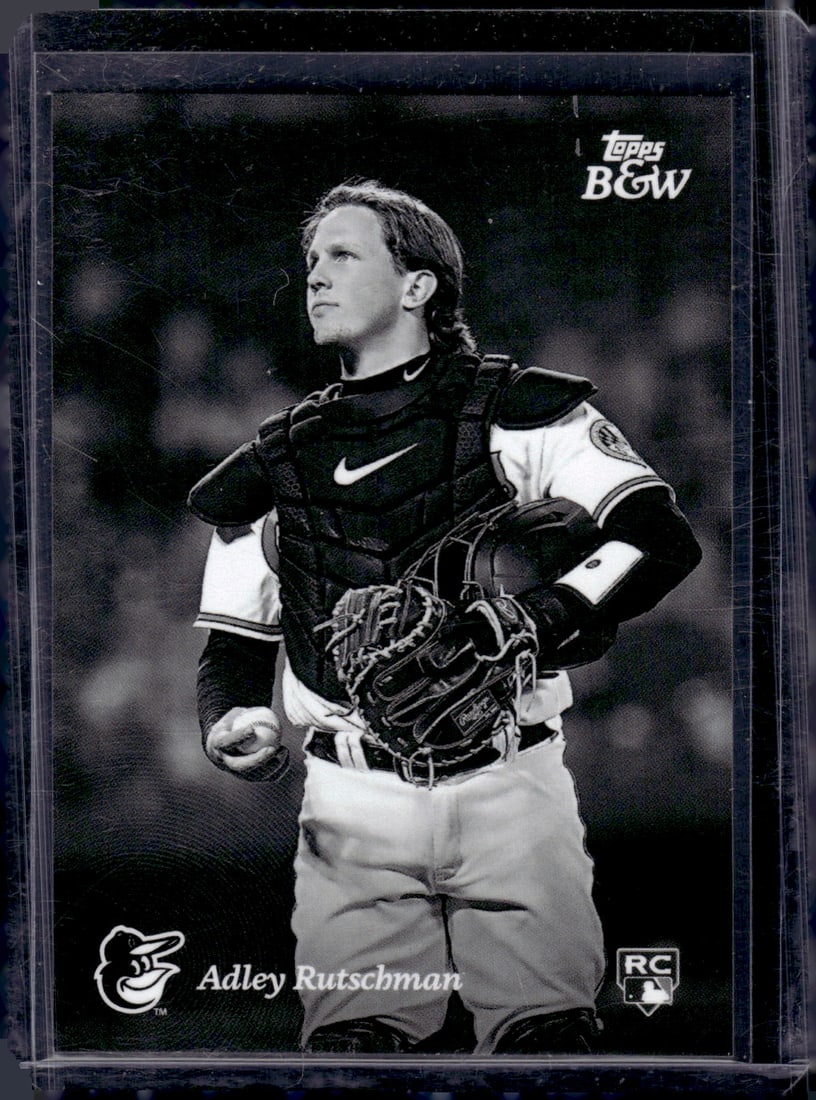 Adley Rutschman Rookie Card 2023 Topps Black & White #22 Baltimore Orioles (1 of 2)