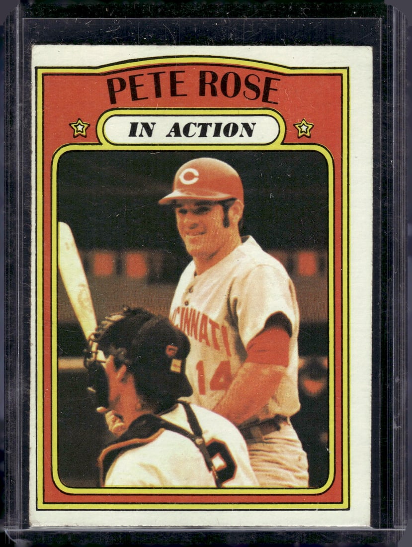 Pete Rose In Action 1972 Topps #560 Reds Vintage Baseball Card (1 of 2)