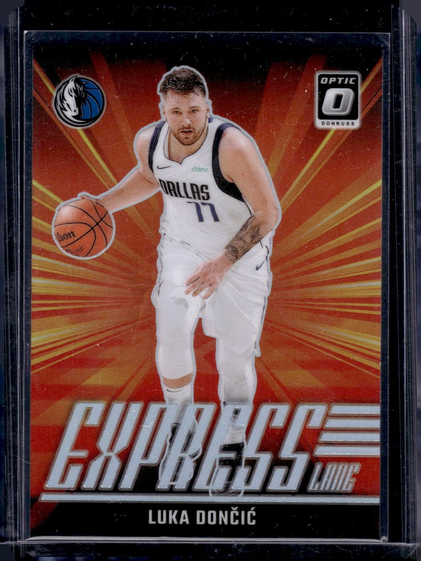 Luka Doncic Express Lane Holo Prizm 2024-25 Donruss Optic #6 Mavericks, Lakers (1 of 2)