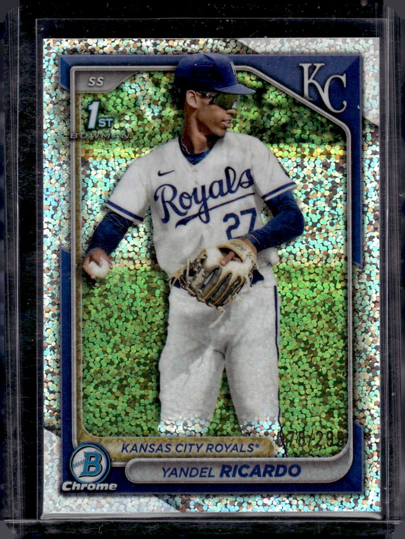Yandel Ricardo 1st Bowman Speckle Refractor /299 2024 Bowman Chrome #BCP-177 Royals (1 of 2)