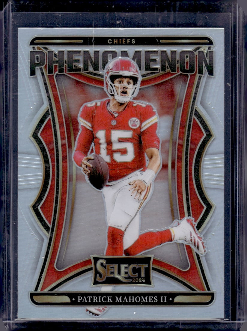 Patrick Mahomes Phenomenon Silver Prizm 2024 Panini Select #17 Kansas City Chiefs (1 of 2)