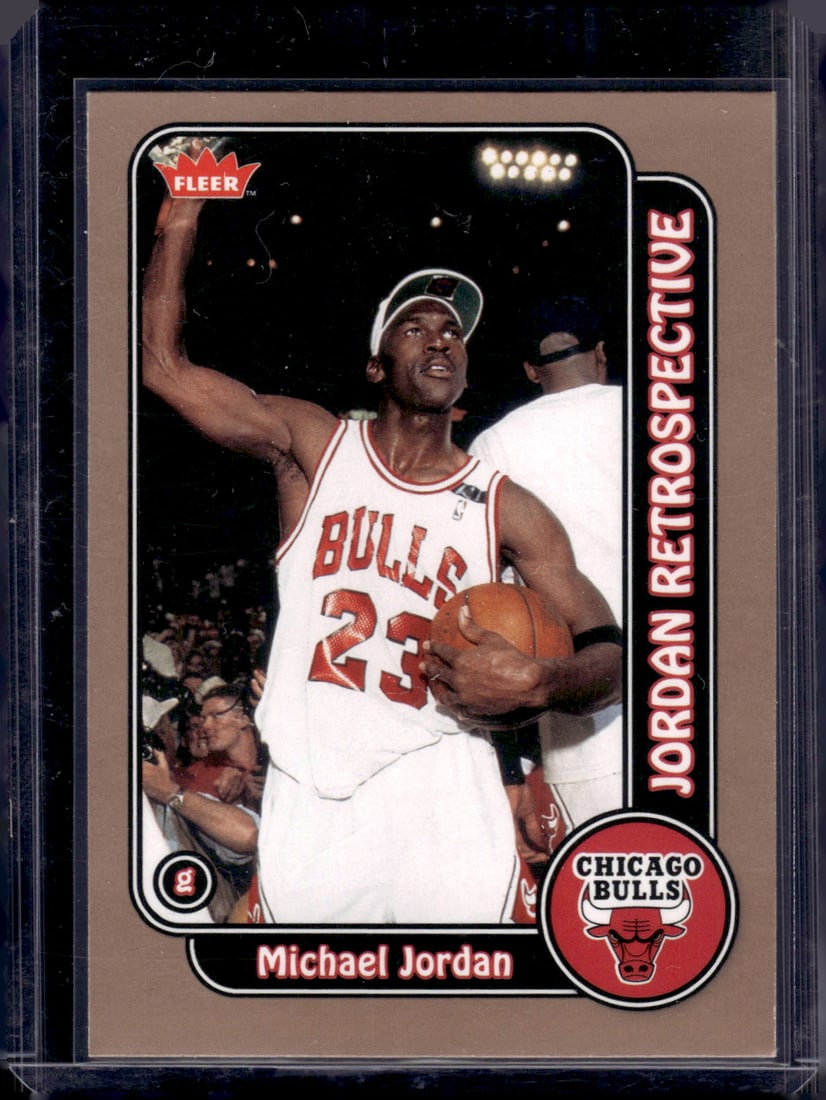 Michael Jordan Retrospective 2008-09 Fleer #MJ-13 Chicago Bulls: Fleer Vintage Basketball NBA Trading & Sports Cards, NBA Championship & Hall of Fame Player Cards, Valuable Auction Memorabilia Lots Sold On Line, Old Sports Cards for Sale Near Me