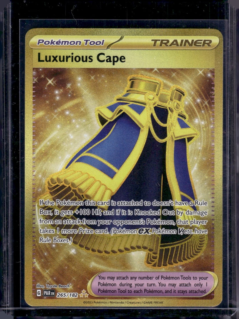 2023 Pokemon Paradox Rift Luxurious Cape Gold Hyper Rare #265 (1 of 2)