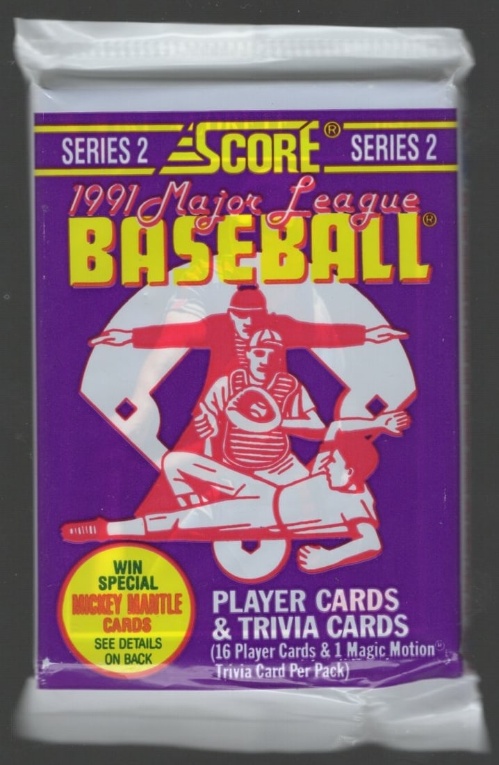 1991 Score Series 2 Vintage Baseball Card Retail Box Pack, Sports Cards (1 of 1)