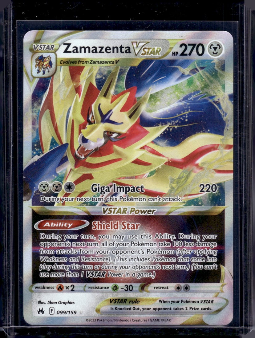 2023 Pokemon Crown Zenith Zamazenta V Star Ultra Rare #99: Pokemon Trading Card Game Cards, Charizard, Pikachu, Mewto, EX, Referse Holo, Holo Rare Cards, Secret Rare Cards, Full Art Cards, Evee, 3 Stars Ultra Rare Cards, Double Rare, Illustration Rare, Specia