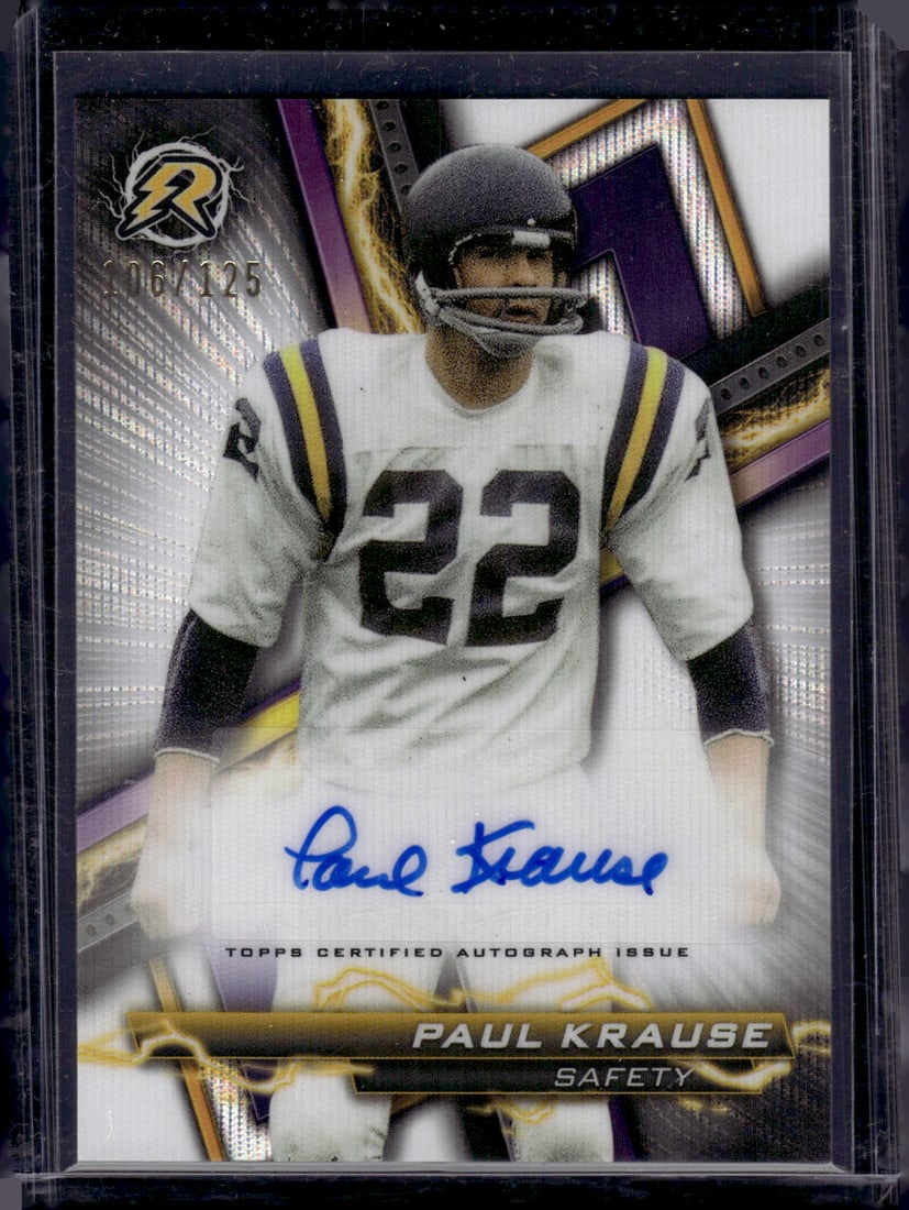 Paul Krause White Surge Auto /125 2023 Topps Composite Resurgence #RA-PK Vikings: Topps Football NFL Trading Sports Cards, Sports Cards for Sale Near Me, Super Bowl & Hall of Fame Player Cards, Resurgence, Composite, SP, SSP, Valuable Auction Memorabilia Lots For Sale On Line