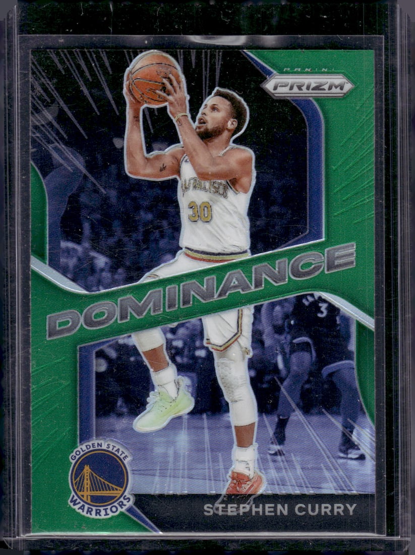 Stephen Curry Dominance Green Prizm 2020-21 Panini Prizm #24 Golden State Warrirors (1 of 2)