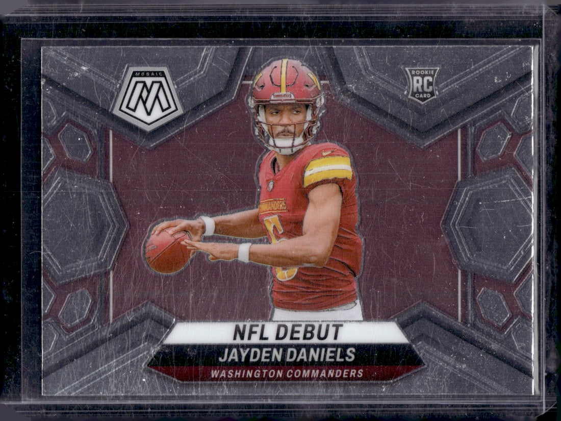 Jayden Daniels Rookie Card 2024 Panini Mosaic #272 Commanders Football Card: Panini Select, Prizm, Mosaic, Contenders, Zenith, Phoenix, Illusions, Absolute, Rookie NFL Sports Trading Cards, SP, SSP, Cards, Football Cards for Sale Near Me, Superbowl & Hall of Fame Player Cards,