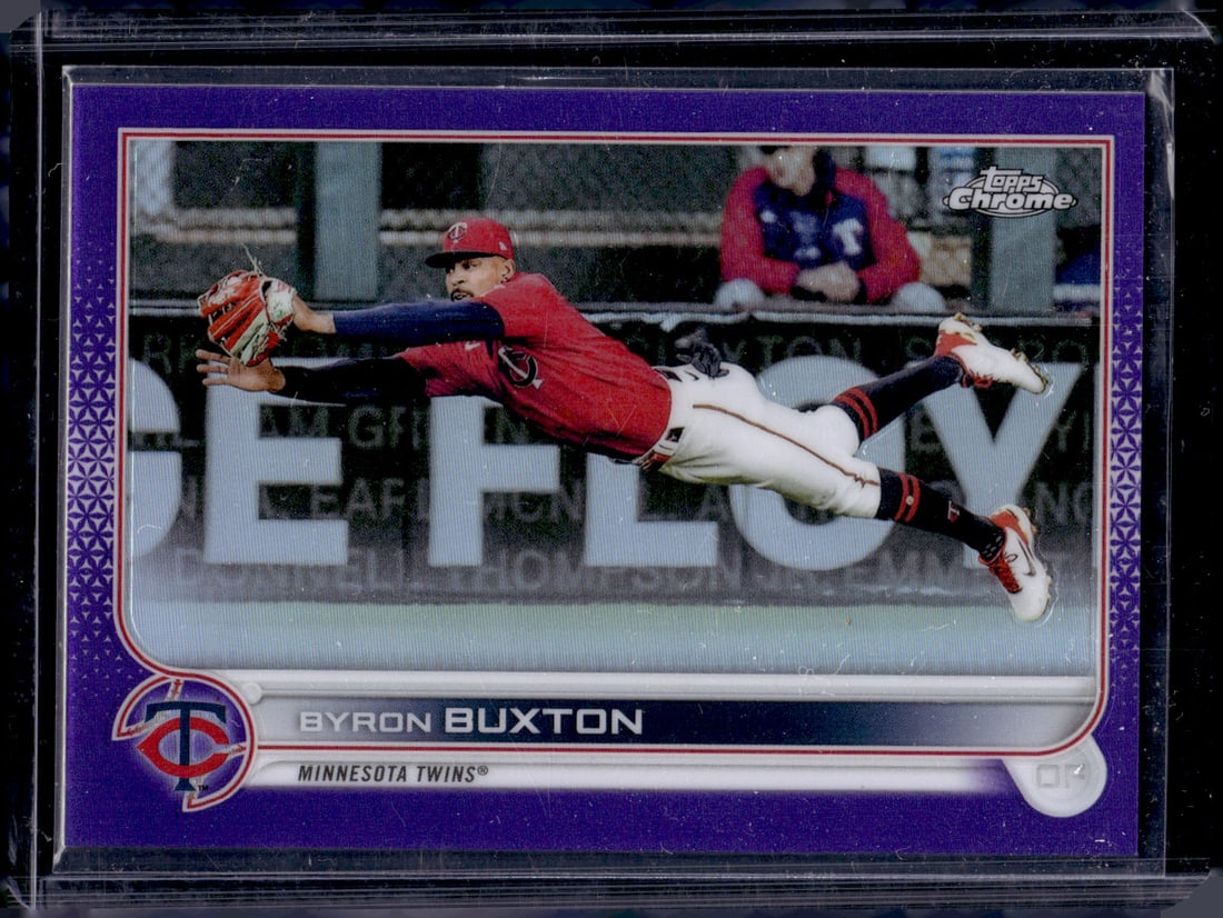 Byron Buxton Purple Refractor /250 2022 Topps Chrome #174 Minnesota Twins (1 of 2)