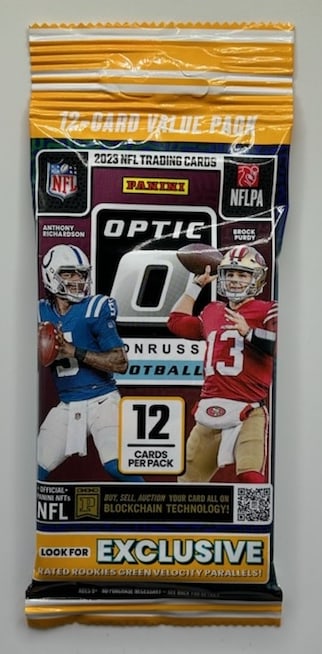 2023-24 Donruss Optic Football Cards HANGER VALUE PACK Sports Cards CJ Stroud Rookie Card: Donruss Optic Football NFL Trading & Sports Cards, Rookie Cards in This Set Are CJ Stroud, Bijan Robinson, Sam LaPorta, Jaxson Smith-Njigba, Jordan Addison, Jahmyr Gibbs, Downtown, Sports Cards for Sa