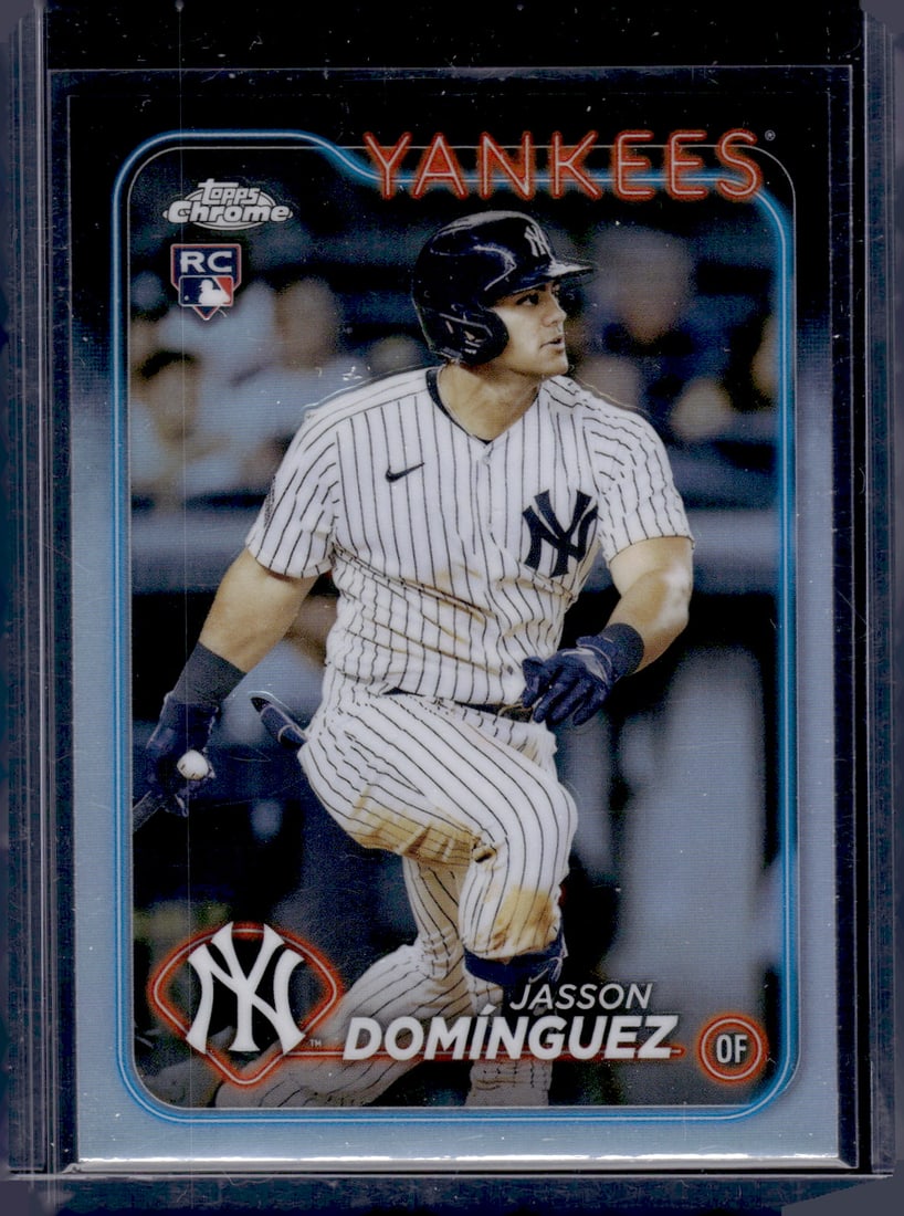 Jasson Dominguez Rookie Card Refractor 2024 Topps Chrome #89 New York Yankees (1 of 2)