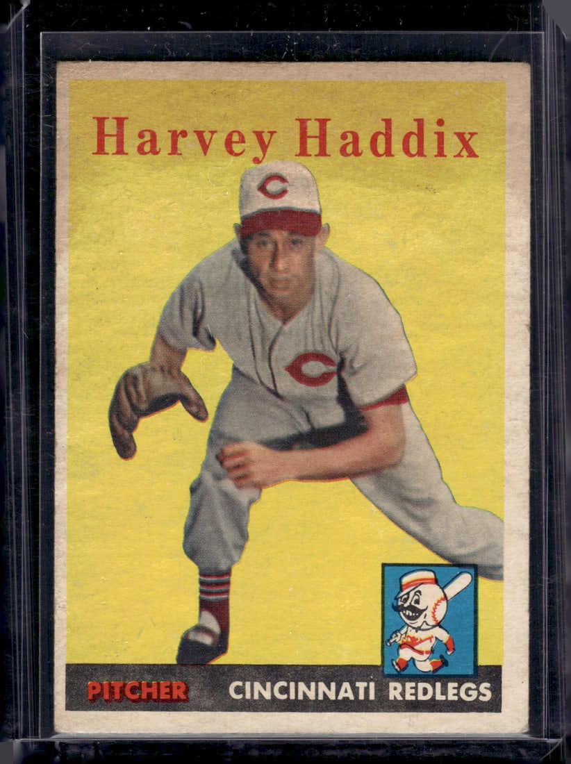 Harvey Haddix 1958 Topps #118 Vintage Baseball Card: Topps Baseball MLB Trading & Sports Cards, Sports Cards for Sale Near Me, World Series & Hall of Fame Players Memorabilia, Refractors, X-Fractors, Numbered, SP, SSP, Valuable Auction Memorabilia Lots 