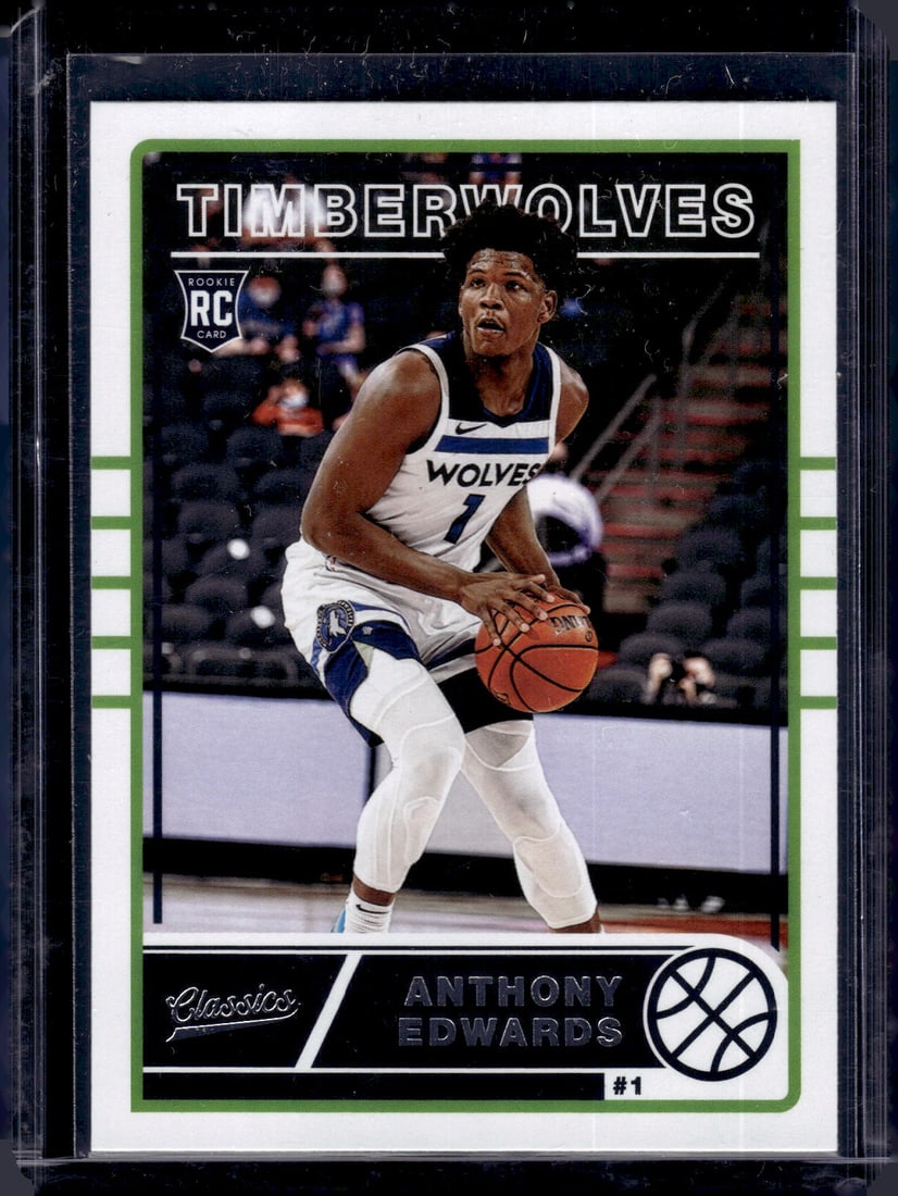 Anthony Edwards Rookie Card 2020-21 Panini Chronicles Classics #635 Minnesota Timberwolves (1 of 2)