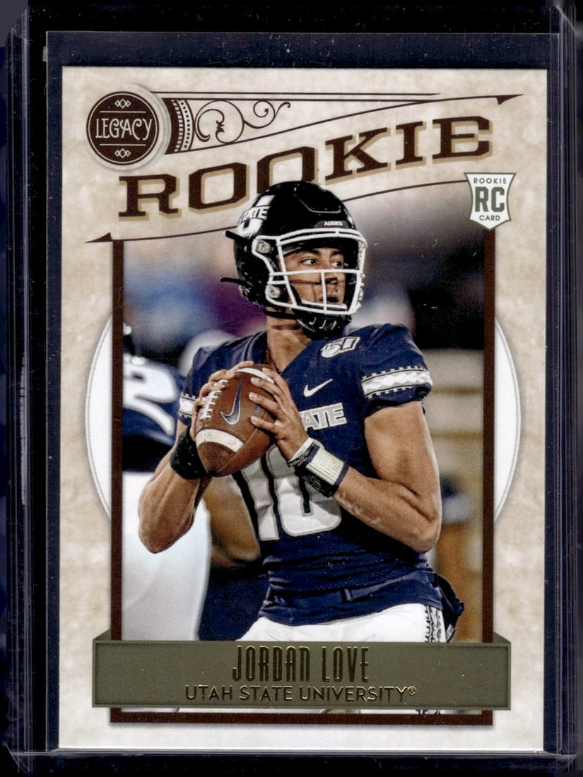 Jordan Love Rookie Card 2020 Panini Legacy #169 Utah State, Green Bay Packers (1 of 2)